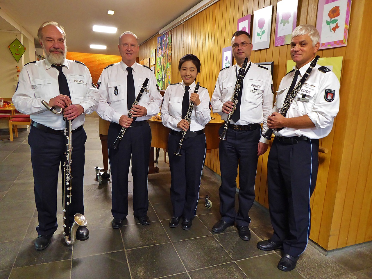 Das Klarinettenensemble des Polizeiorchesters Hamburg
